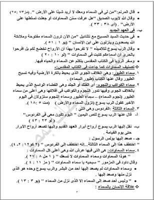 مذكرة مراجعة الدين المسيحي للصف الثالث الإعدادي الترم الأول 2021 - سؤال واجابة