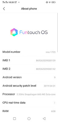 cara cek imei vivo 3