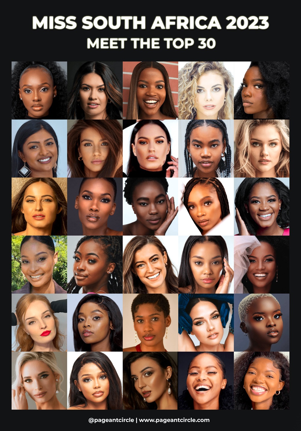 Miss South Africa 2023 Top 30 contestants officially revealed