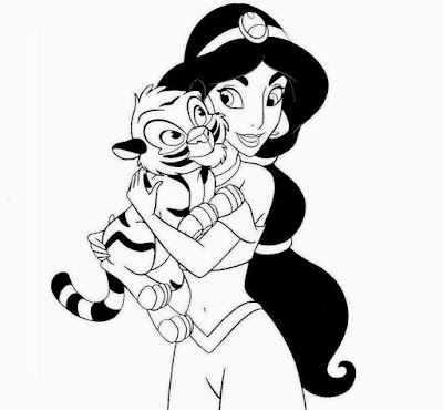 Desenhos para colorir da Jasmine – Imagens para Imprimir