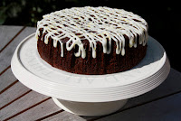 Sticky Ginger Cake with lemon drizzle icing