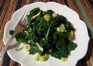 Plate of Green Garlic Kale
