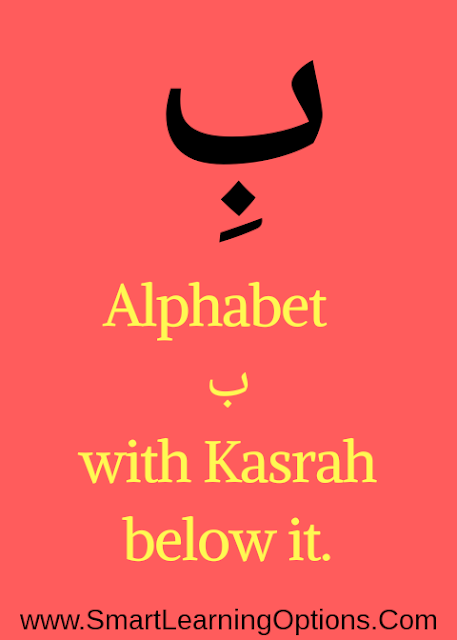 Arabic Grammar Basics Example of Alphabet with Kasrah below it