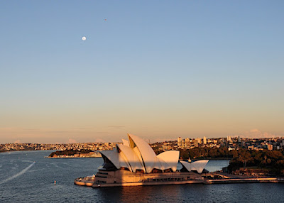 moonrise over Sydney Opera House