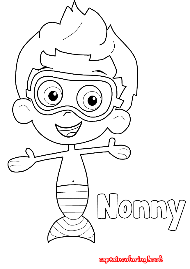 Nonny Bubble Guppies Coloring Pages - Coloring and Drawing