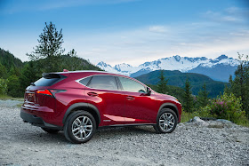 Rear 3/4 view of 2015 Lexus NX 300h