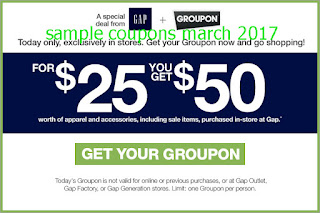 Gap coupons for march 2017