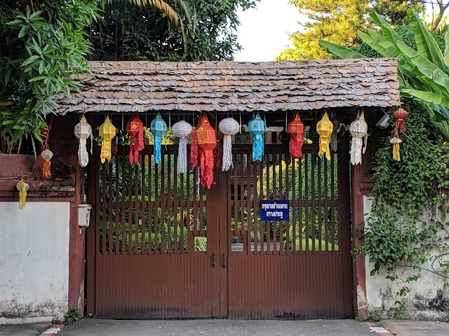 Lanterns outside a home in Chiang Mai, Thailand