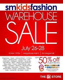 SM Kids Fashion Warehouse Sale July 26-28