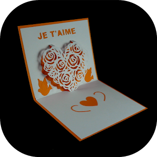 amour carterie kirigami saint-valentin