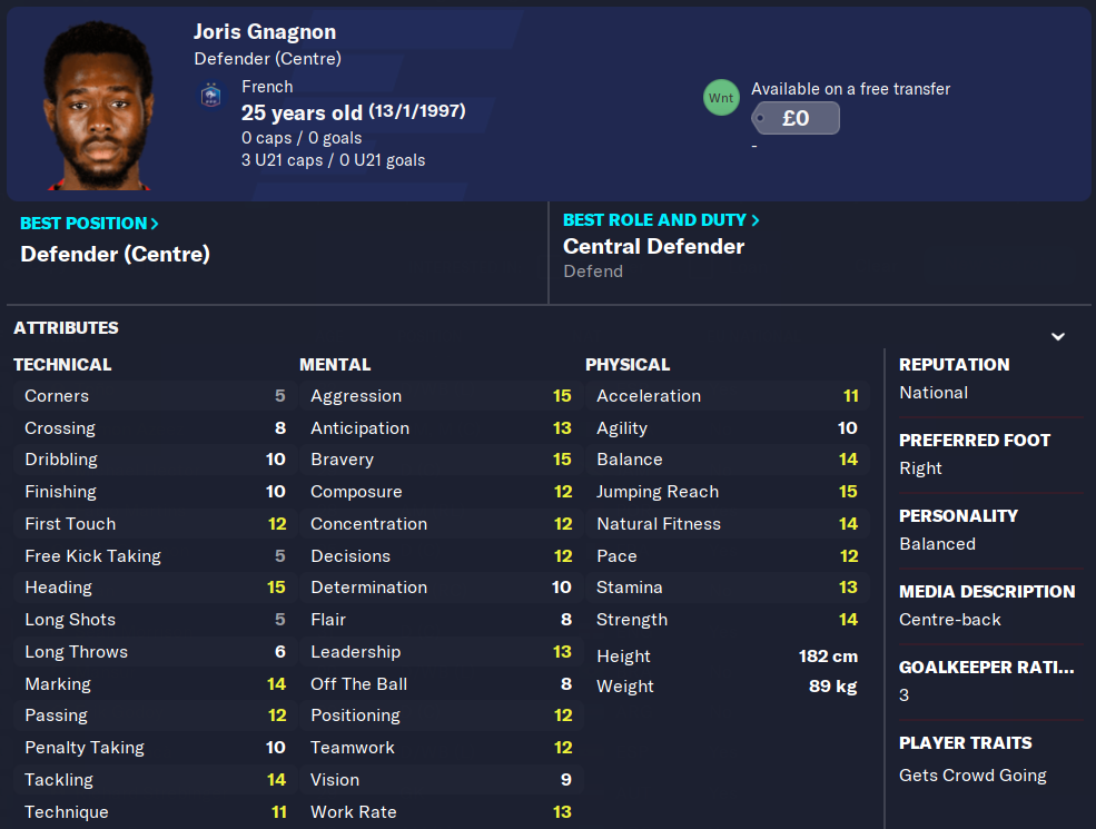 FM23 Joris Gnagnon