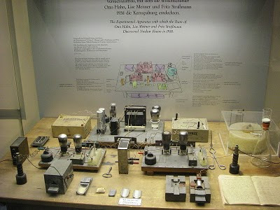 Original experimental arrangement used in the discovery of nuclear fission