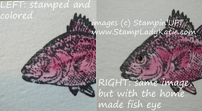 Fish image from Stampin'UP!'s stamp set: By the Tide and Crystal Effects eyeballs