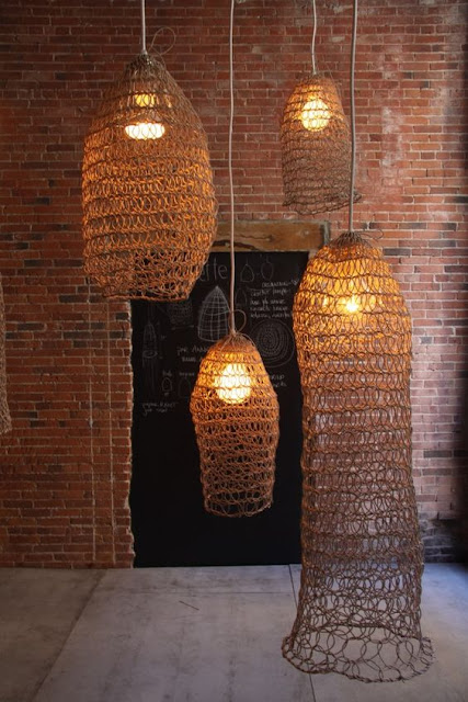 suspension en macrame