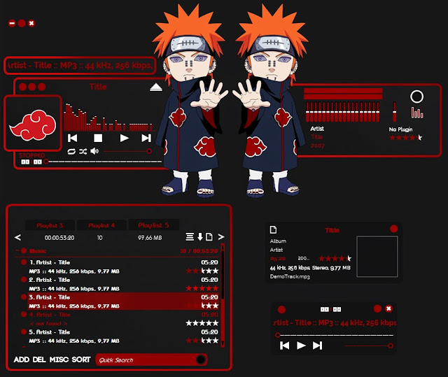 Download Skin Aimp Akatsuki Pain Tendo