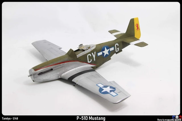 Réalisation décoration du P-51D Mustang de Tamiya au 1/48.