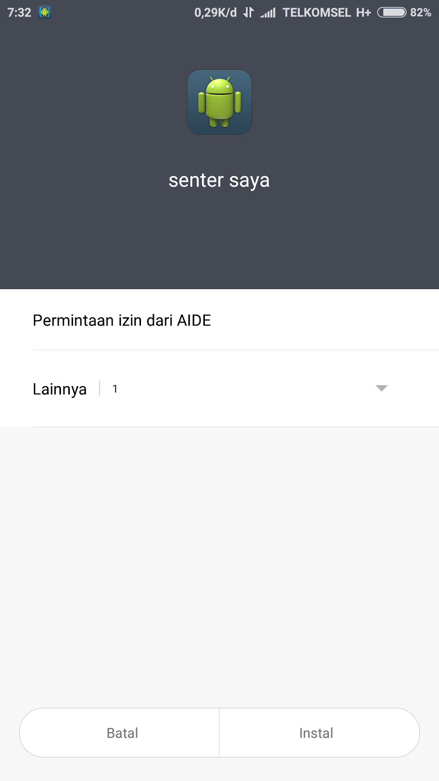 membuat aplikasi  senter  sederhana dengan AIDE