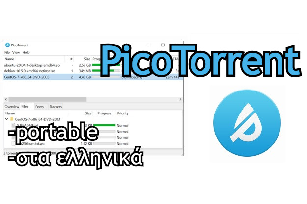 PicoTorrent - Ένας φανταστικός δωρεάν portable torrent client με υποστήριξη Ελληνικών