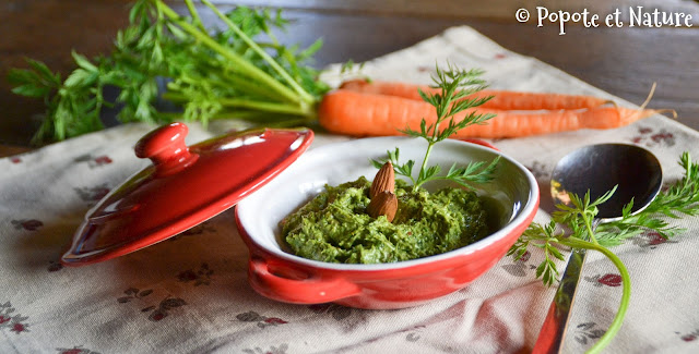 Pesto de fanes de jeunes carottes © Popote et Nature