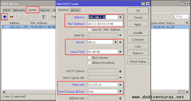 Cara Setting Static Lease DHCP di Router Mikrotik