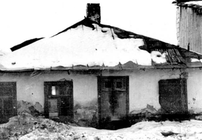 Состояние дома А.С. Пушкина в Кишиневе после Второй мировой войны