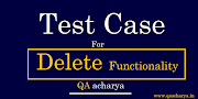 Test Cases For Delete Functionality 