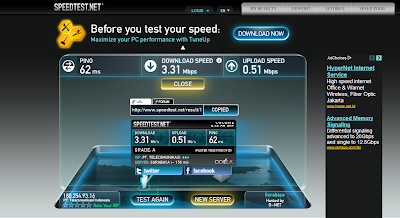 Test Speed Speedy Pakai SpeedTest.Net