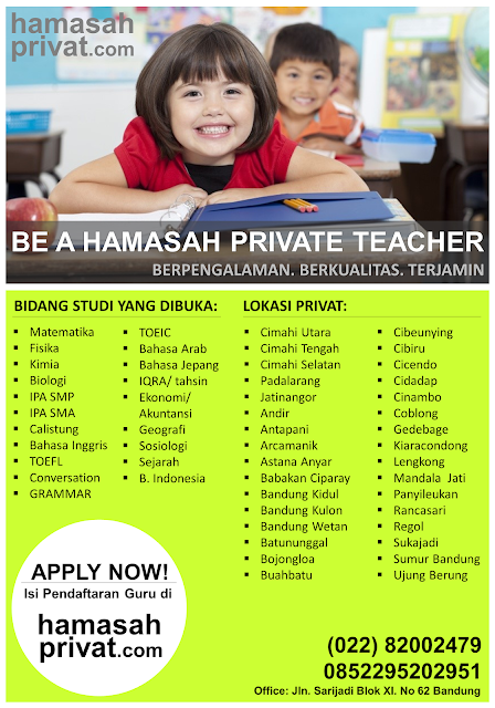 Pendaftaran Guru Hamasah Privat 2016