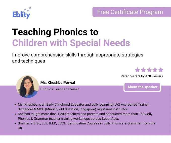 Free Webinar on Teaching Phonics to Children with Special Needs | 