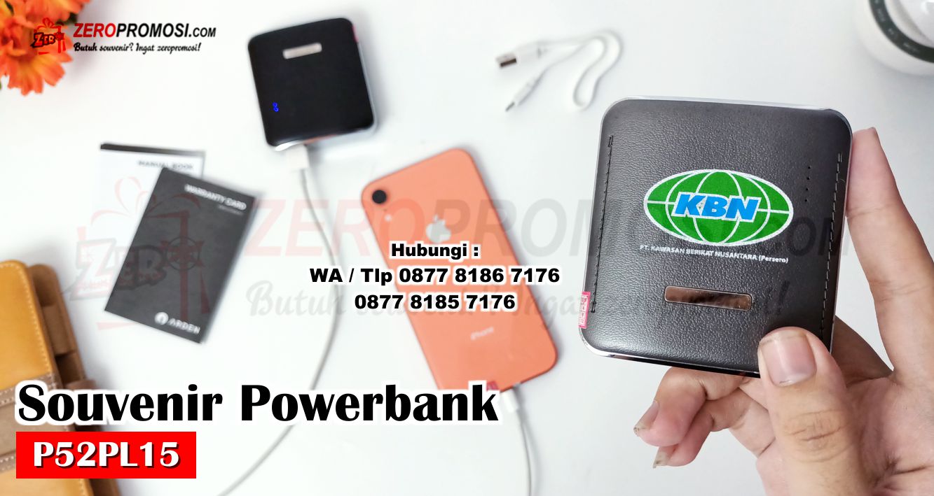 Souvenir Powerbank Arden  P52PL15 Compact, P52PL15 5.200mAh, Promosi Powerbank Plastik Compact 5.200mAh P52PL15, New Arrival POWER BANK 5200mAH, power bank super murah