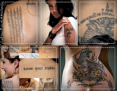 Angelina Jolie Tattoos