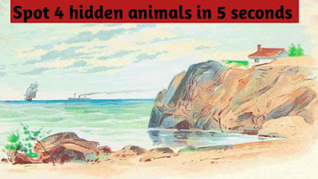 Only 2% with extra sharp vision can find all four animals hidden in the painting within 5 seconds!