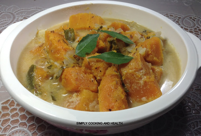 Mild butternut squash curry with coconut milk