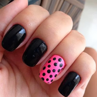 unhas decoradas com preto