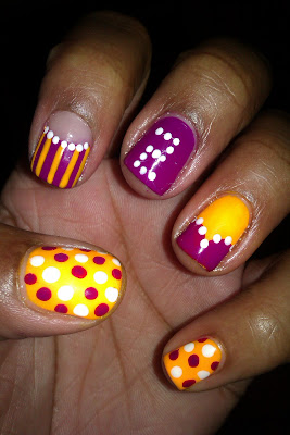 Lakers, purple and gold, Derek Fisher, nail art, mani