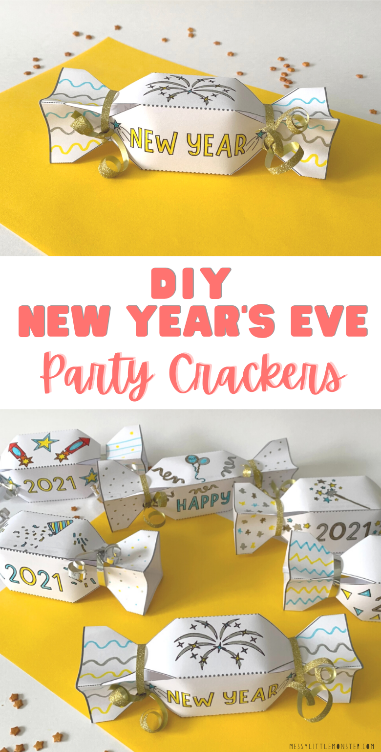 DIY Crackers. New Years Eve cracker template. Party crackers to make.