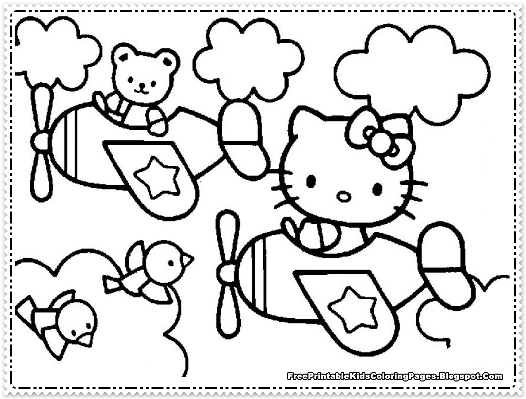 Hello Kitty Coloring Pages For Girls  Free Printable Kids 