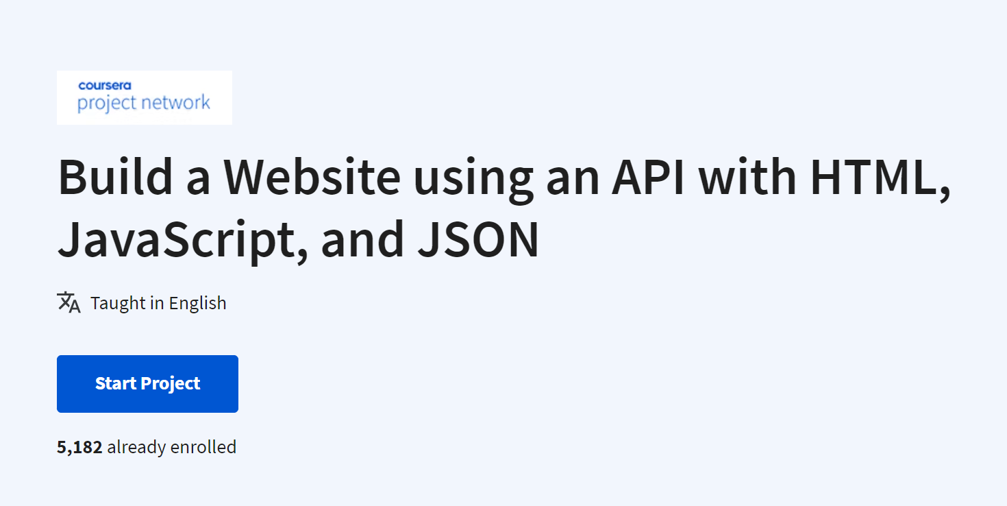 Build a Website using an API with HTML, JavaScript, and JSON (Free ...