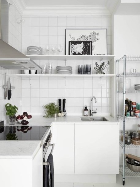  43 Dekorasi  Dapur  Kecil dan Sempit  yang Minimalis Modern 