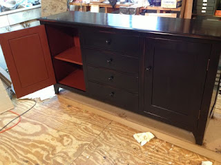 sideboard with milk paint finish by Timothy Clark, Cabinetmaker/Chairwright.