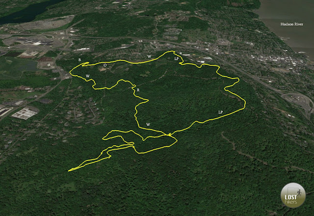 Map of hike done at Blauvelt State Park