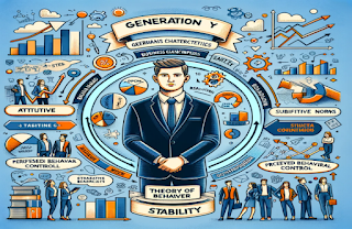 Diagram yang mewakili kestabilan konsep bisnis pada Generasi Y dari perspektif Theory of Planned Behavior