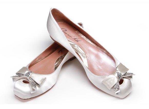 Aliah Ivory Satin Ballerina