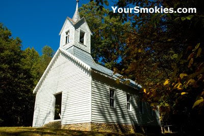 the Little Cataloochee Baptist Church and cemetery