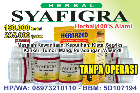 cari herbal maag online syafigra, telpon khasiat obat kanker syafigra, harga 150rb herbal kista syafigra