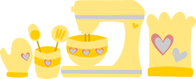 inkscape, amasadora, clip art, amarillo, corazón, diseño, cocina, kitchen aid