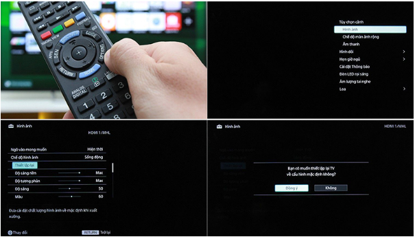 Cách khắc phục tivi Sony bị mất màu