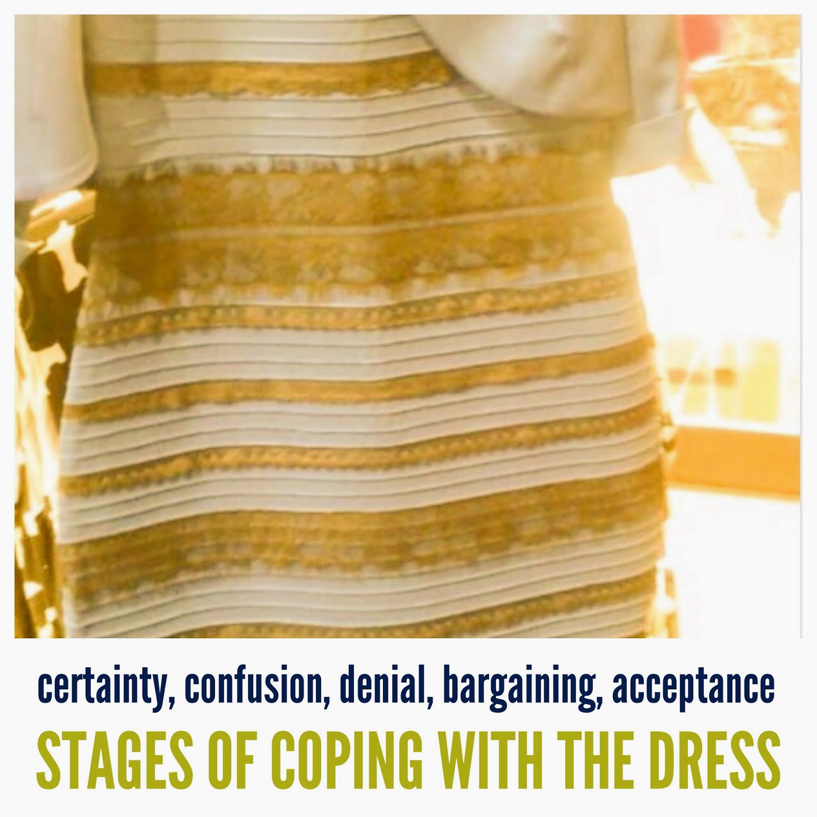 The whitegold blueblack Internet #dressgate: Stages of certainty ...