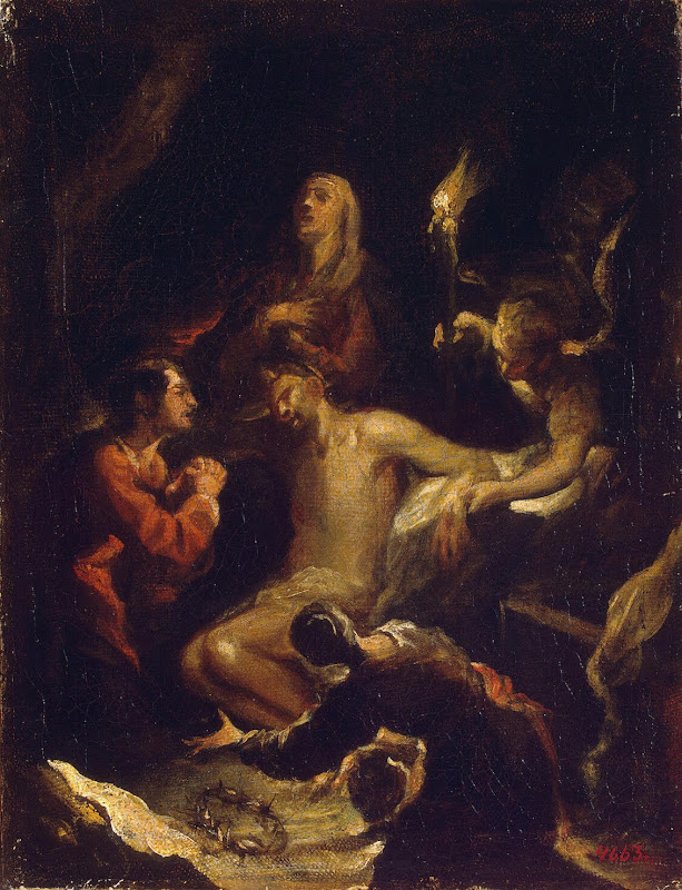 Descent from the Cross by Jose Claudio Antolinez - Christianity, Religious Paintings from Hermitage Museum