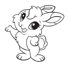 Cute Baby Rabbit Coloring Sheet